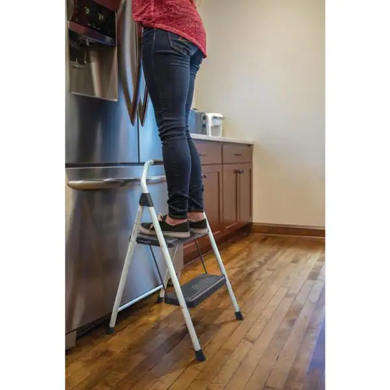 2-Step Compact Steel Step Stool, 225 Lbs. Load Capacity Type II Duty Rating