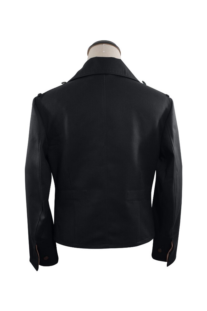 WW2 German Heer panzer EM black gabardine wrap jacket