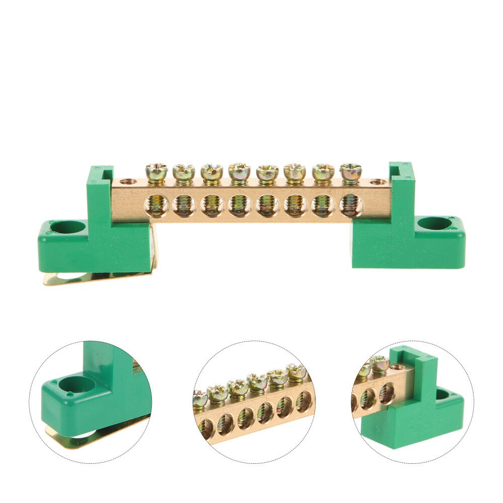 2pcs Ground Bus Bars Electrical Grounding Bars 6 terminals Ground Bar Rod
