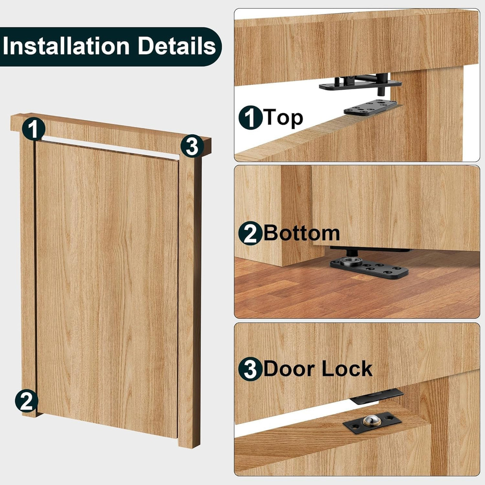 Hidden Door Hinge,570Lbs Load-Bearing Thickened Solid Stainless Steel - Heavy Du