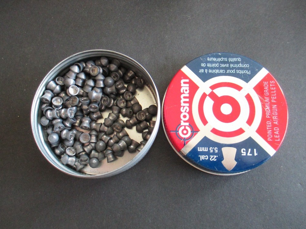 Crosman Pointed Lead Pellets .22 Caliber, PARTIAL Count Package C103