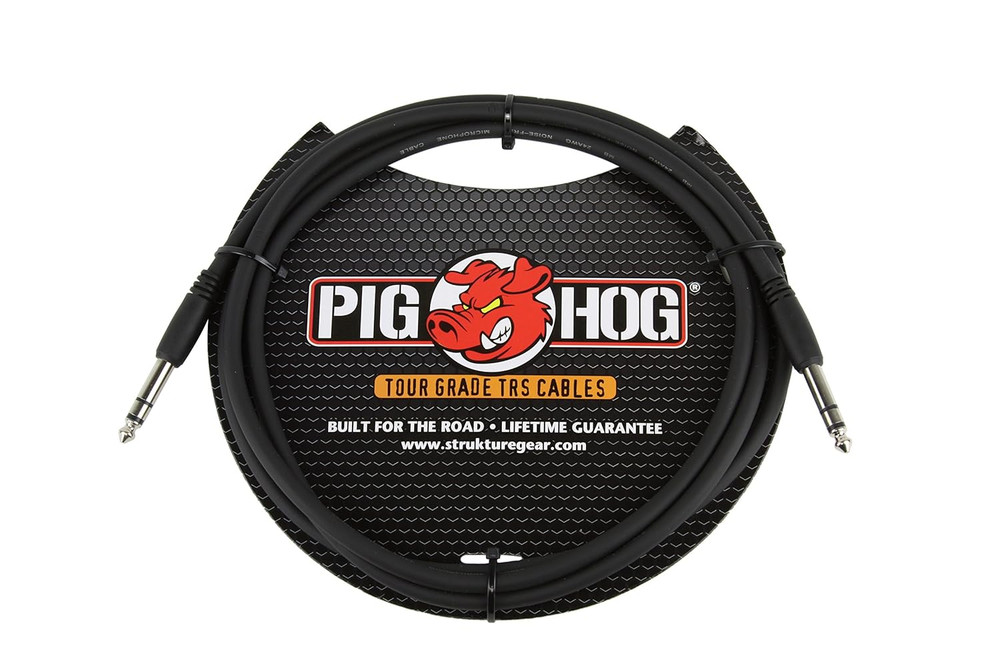 6ft Professional 1/4" TRS Balanced Instrument Audio Cable Black
