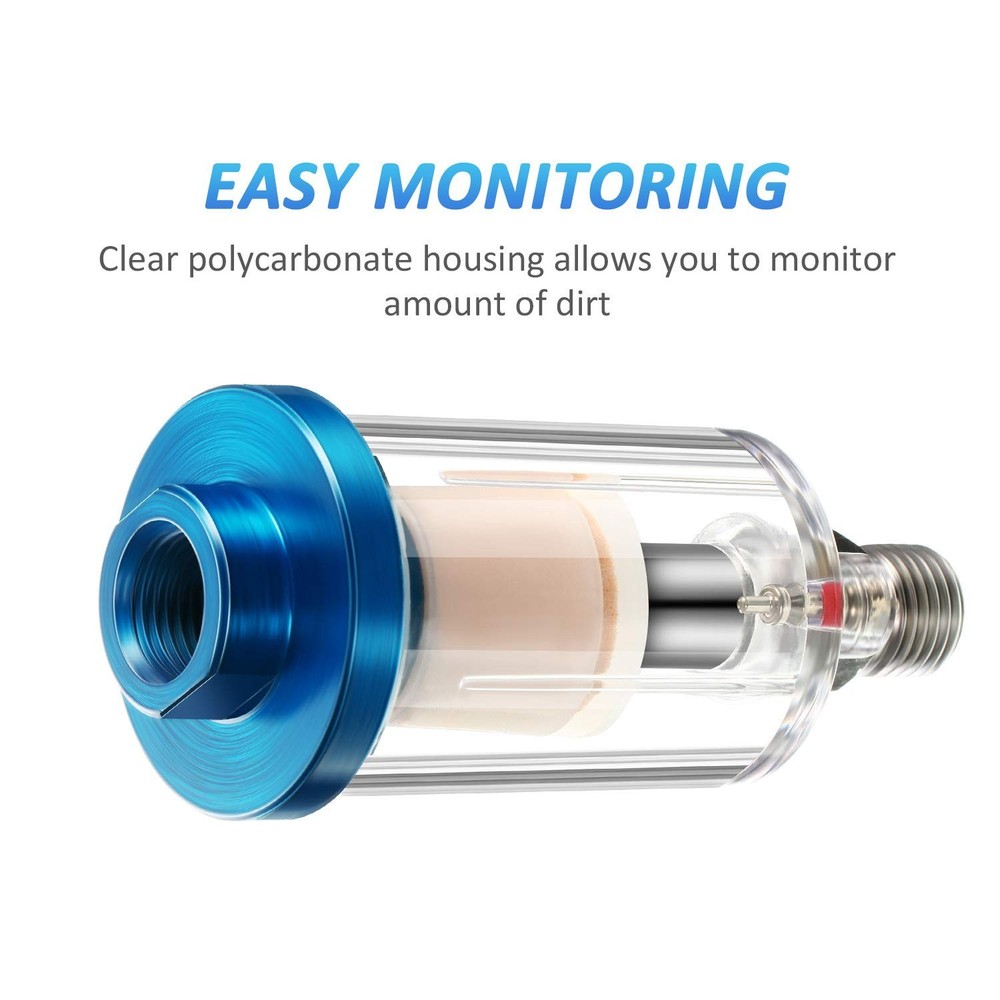 3 Pcs Compressed Air Filter Moisture Separator for Airbrush & Compressor Setup