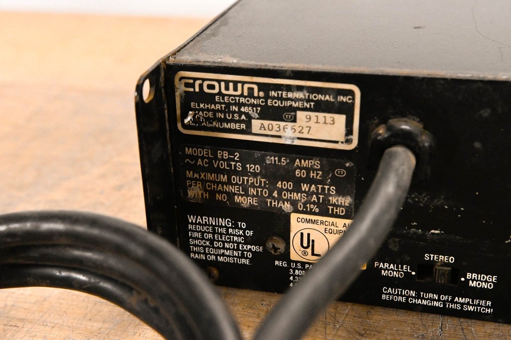 Crown Power Base-2 2-Channel Power Amplifier CG01XTF