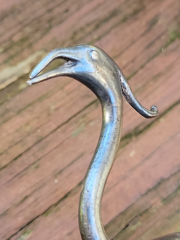 VTG Silverplated FLAMINGO BIRD Figurine Weidlich Bros Mfg Co MADE in USA