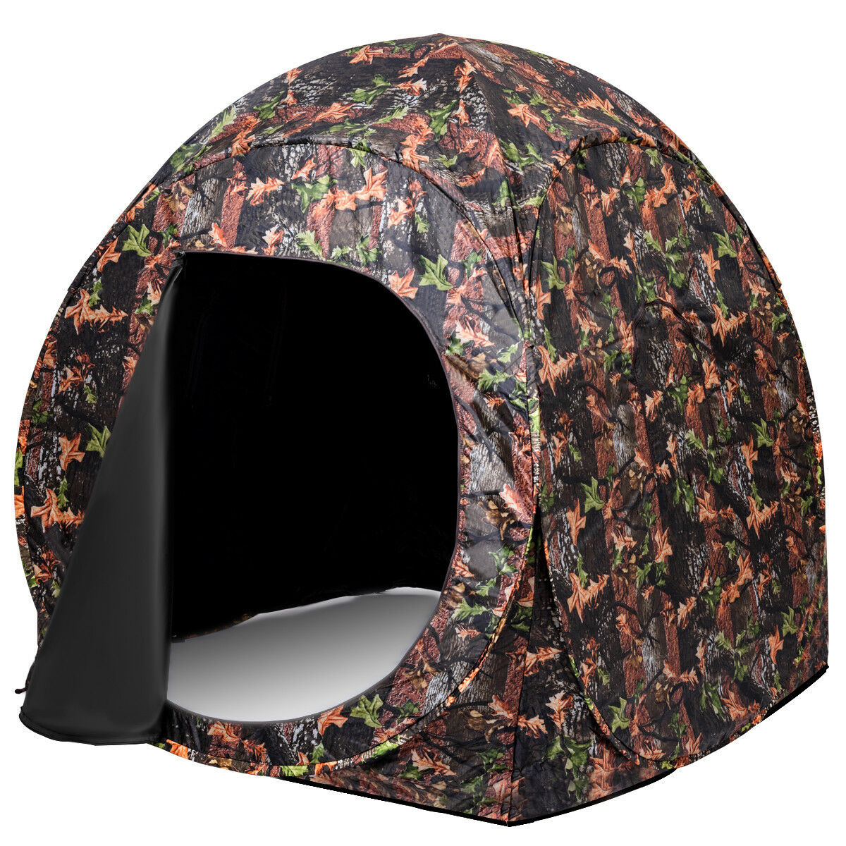 Portable Hunting Blind Pop Up Ground Camo Weather Resistant Hunting Enclosure