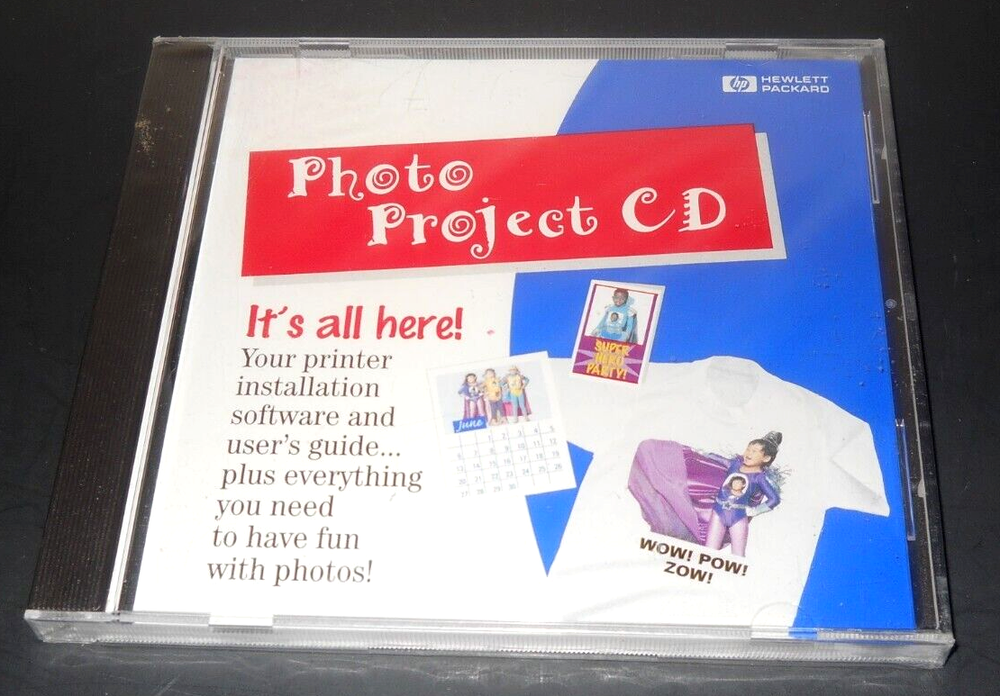 Hewlett Packard Photo Project CD ROM Software And User's Guide WIN 95 NEW