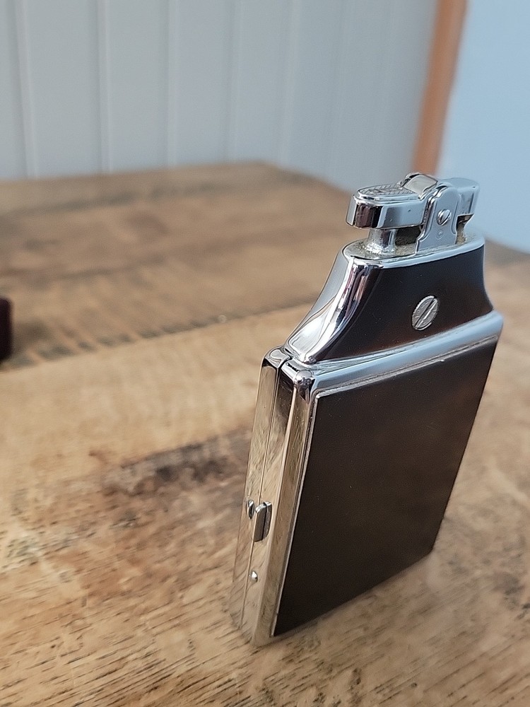 Vintage RONSON Mastercase Cigarette Lighter and Holder w/Original Box Untested.