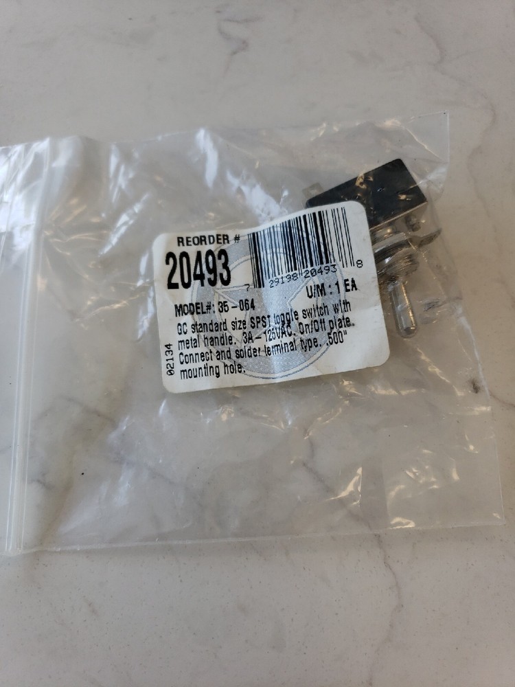 GC Electronics 35-064 ON OFF Switch Duty Bat Handle Toggle 3A 125V