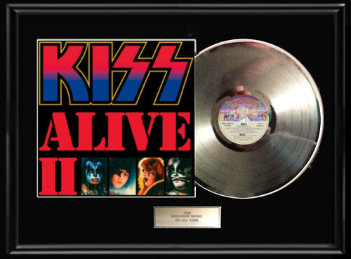 KISS ALIVE TWO II LP WHITE GOLD SILVER PLATINUM TONE RECORD LP NON RIAA FRAME