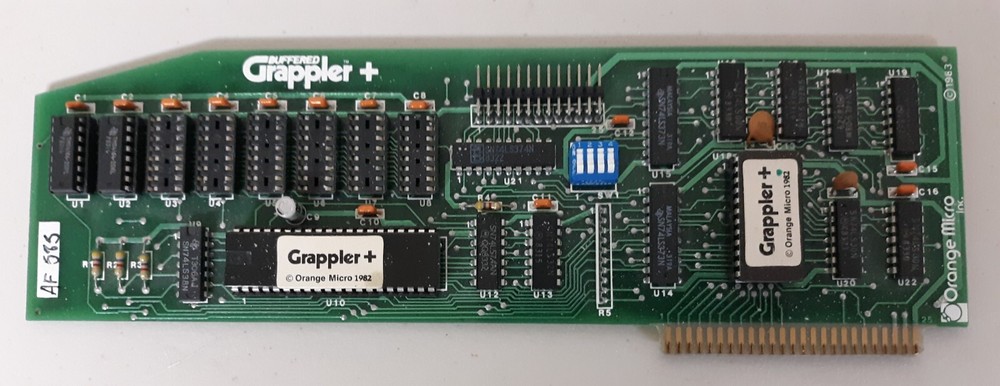 1982 Buffered Grappler+ Plus Printer Card by Orange Micro Apple II+, IIe, IIgs