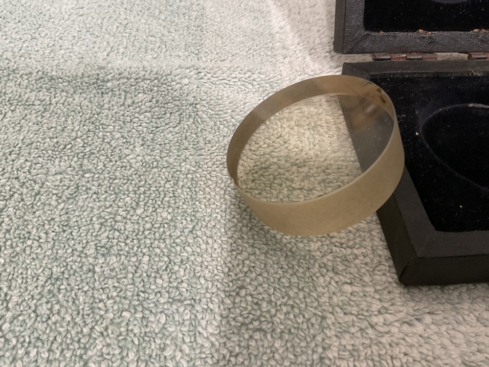 Acme Single Surface Optical Flat 2" dia. x 5/8" w/ nice old case