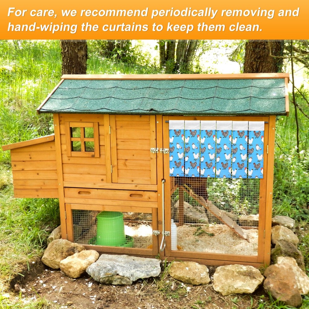 6-Pack Chickens Nest Box Curtains for Laying Eggs/Windproof/Lightproof[Blue]