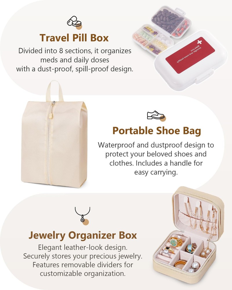 Compression Packing Cubes 12 Set, Suitcase Organizers, Extendable Packing Cub...