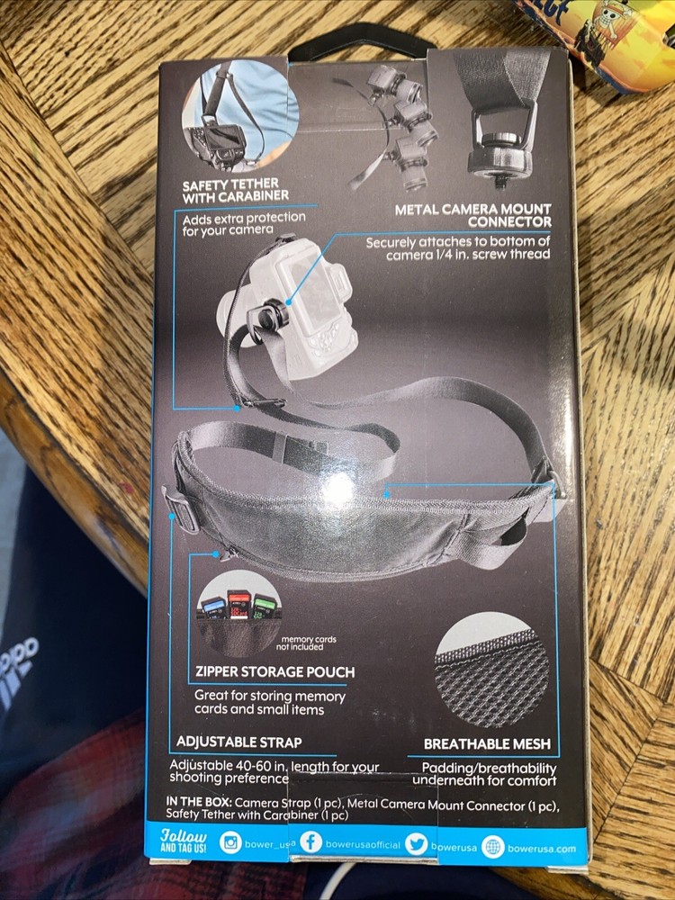 Bower Adjustable Swift-Shot Camera Strap For DSLR, Mirrorless And Compact Camera