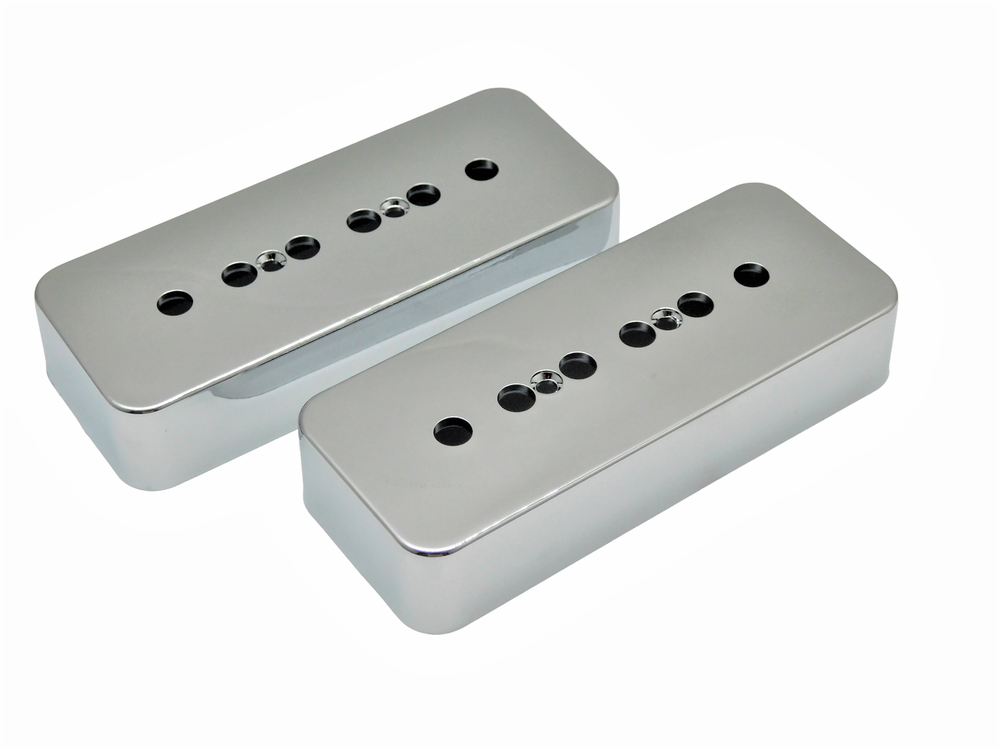 Chrome Plastic Pickup p-90 Covers 50mm, 52mm
