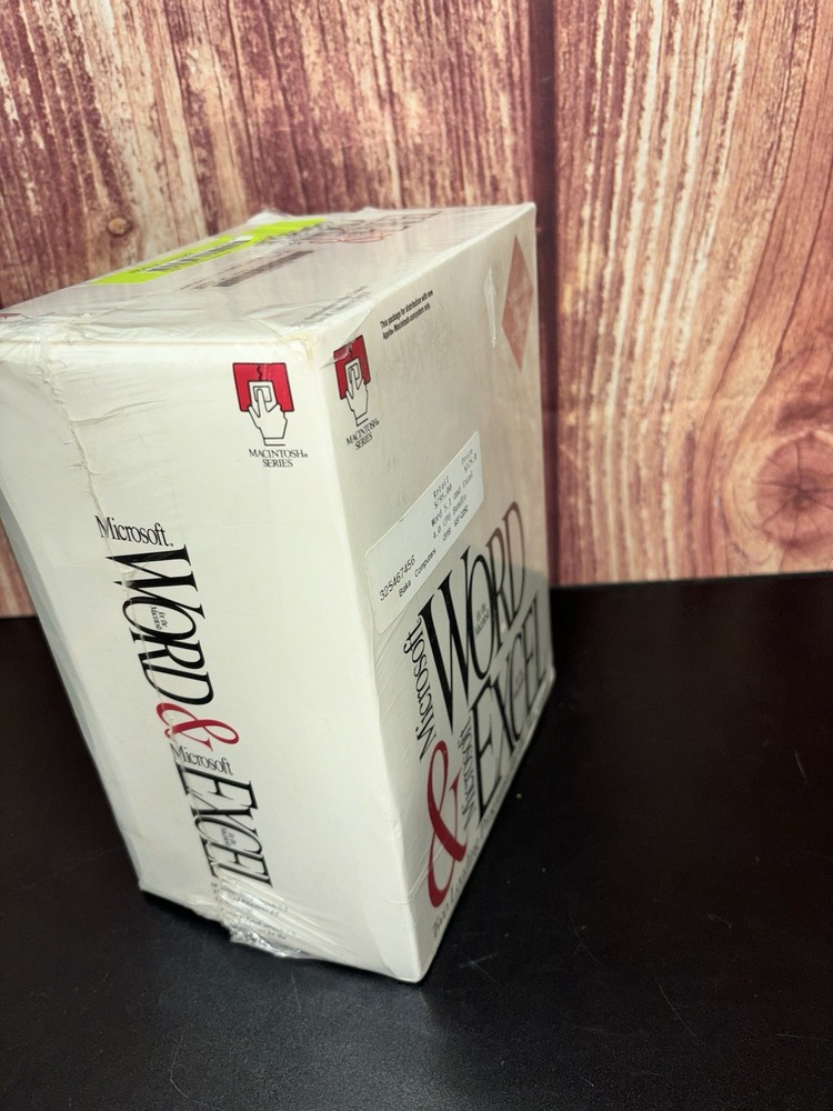 Vintage Microsoft Word & Excel Program For Macintosh Computer Sealed Floppy Disk