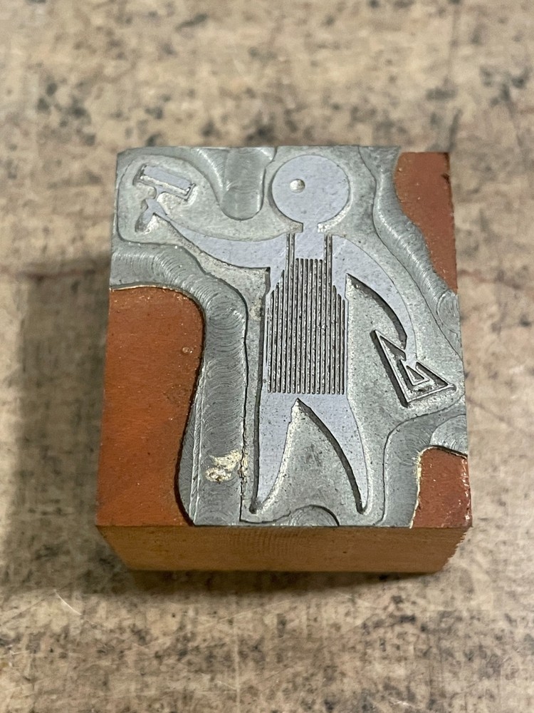 Printing Letterpress Printers Block Abstract House Painter With Tools (1070)