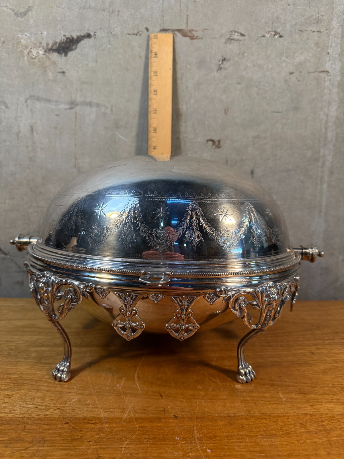 Antique Elkington & Co Silver Plate Roll Top Dome 12069 Victorian circa 1880s
