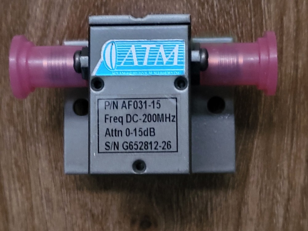 ATM RF Miniature  Variable Attenuator,   DC - 200 mHz, 0-15db, SMA