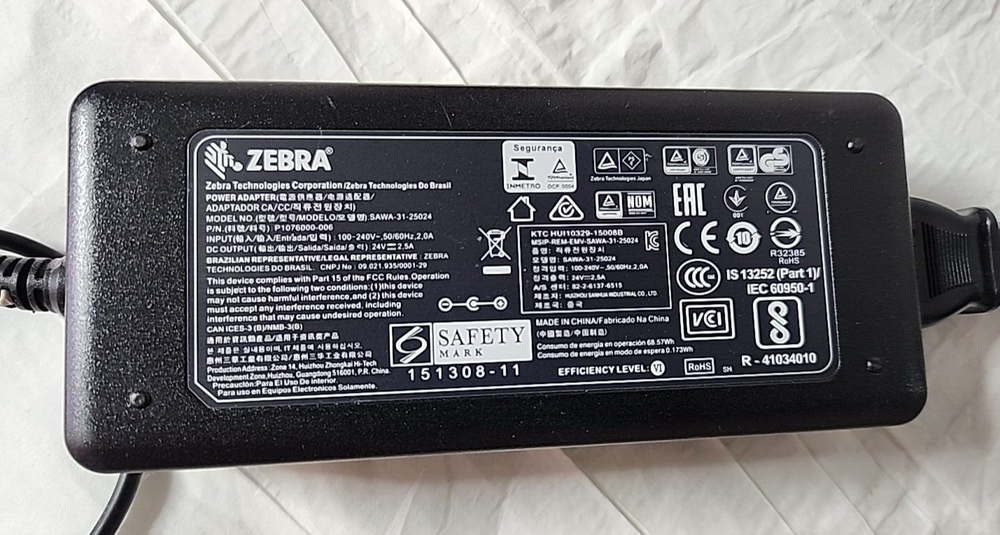 Zebra GK420d Direct Thermal Label Printer USB & Power Adapter