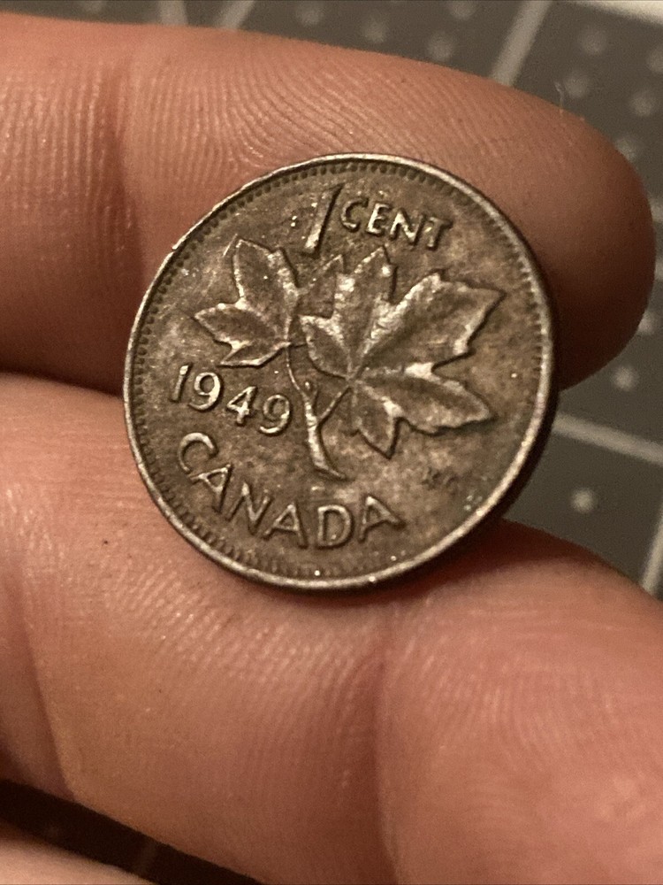 Vintage 1949 Canada 1 Cent Coin