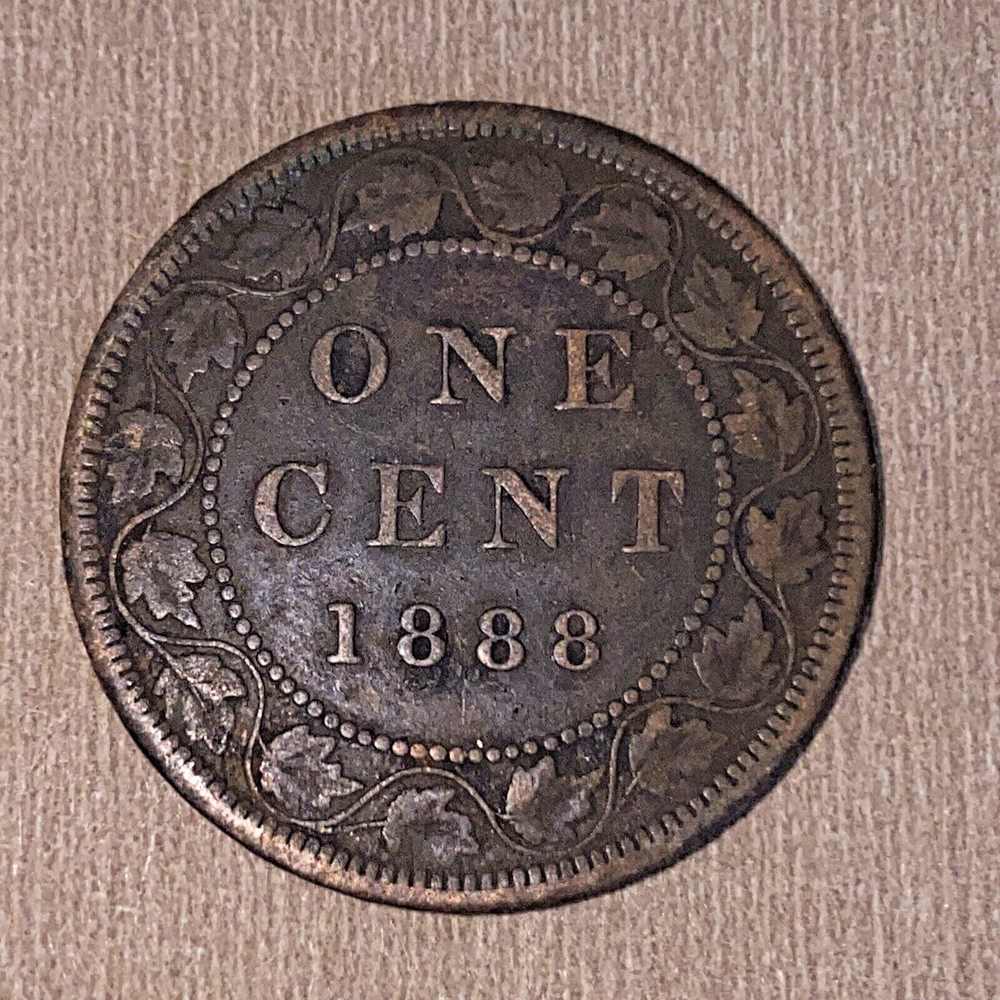 1888 Canada 1 One Large Cent Coin-NICE
