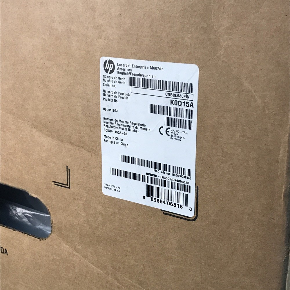 Brand new - HP LaserJet Enterprise M607dn Laser Printer Network