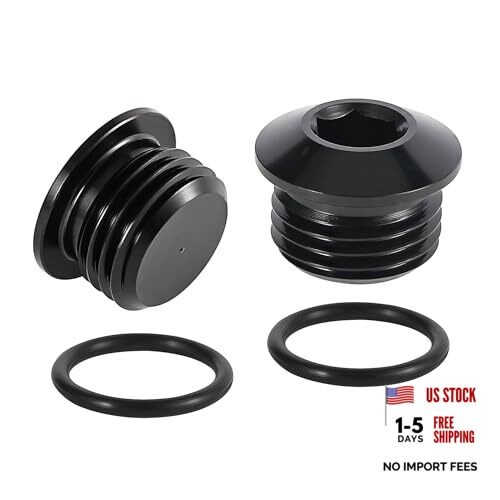 6AN MalePCS Hex Head Socket ORB Port Plug with O Ring AN6 2