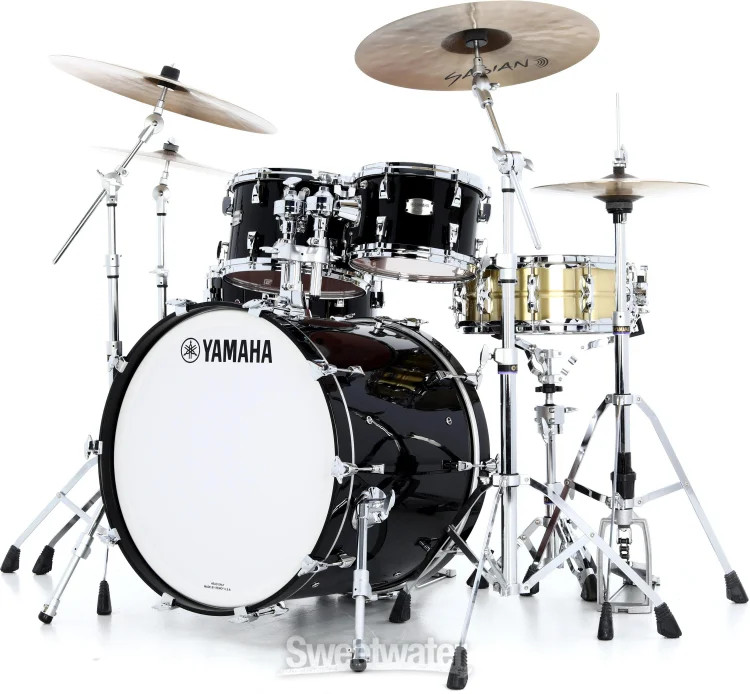 Yamaha Absolute Hybrid Maple 4-piece Shell Pack - Solid Black