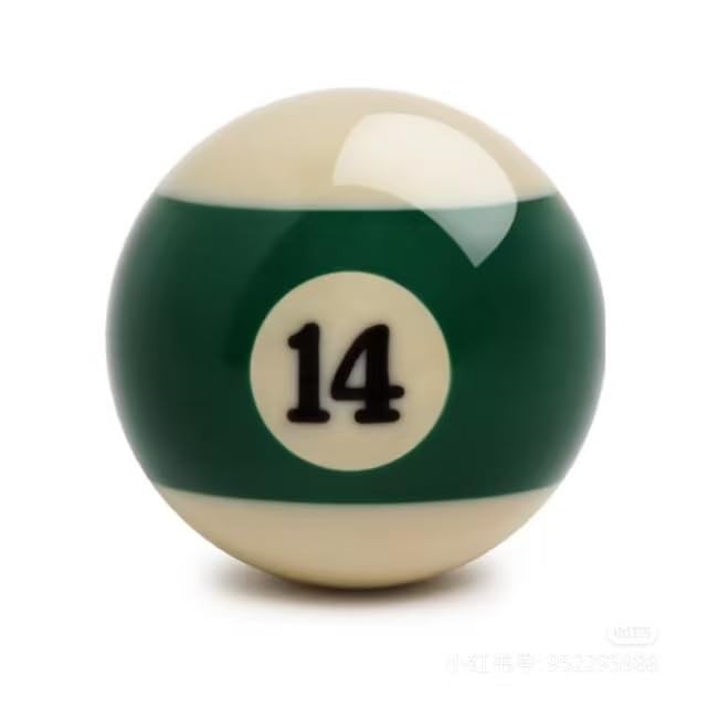 Replacement Billiards Ball, 2-1/4" Regulation Size, Object Balls with Cue 14