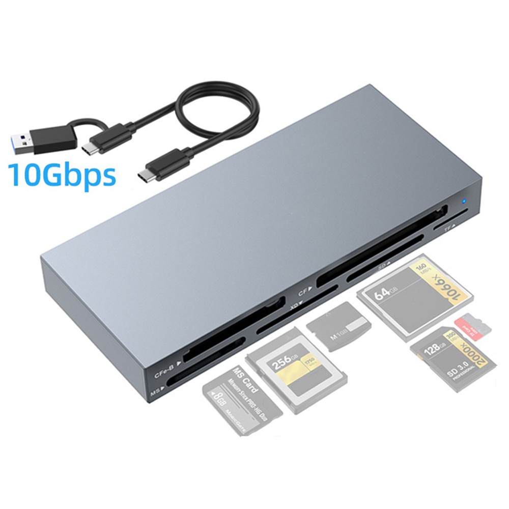 USB 3.2 Gen2 10Gbps CFexpress Type B/CF/MS/XD/SD/TF 6 IN 1 Multi Card Reader