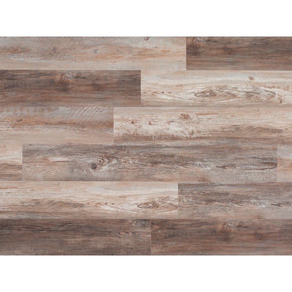 EVA Backing SPC Wood Flooring Planks, Taupe Gray 4mm x 7" x 48" with 20mil...