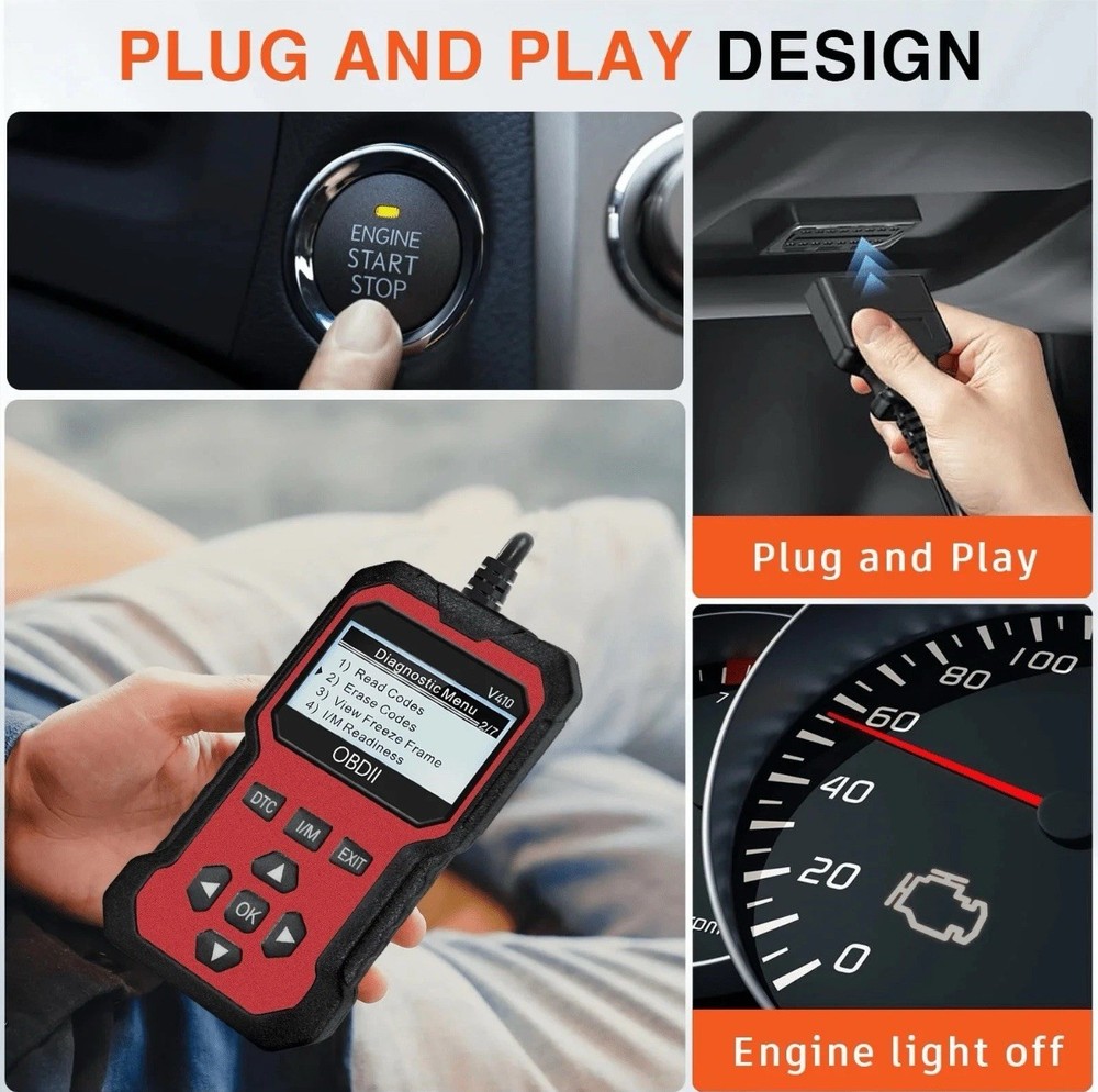 OBD2 Code Reader Scanner Check Engine Diagnostic Tool for Car & Truck