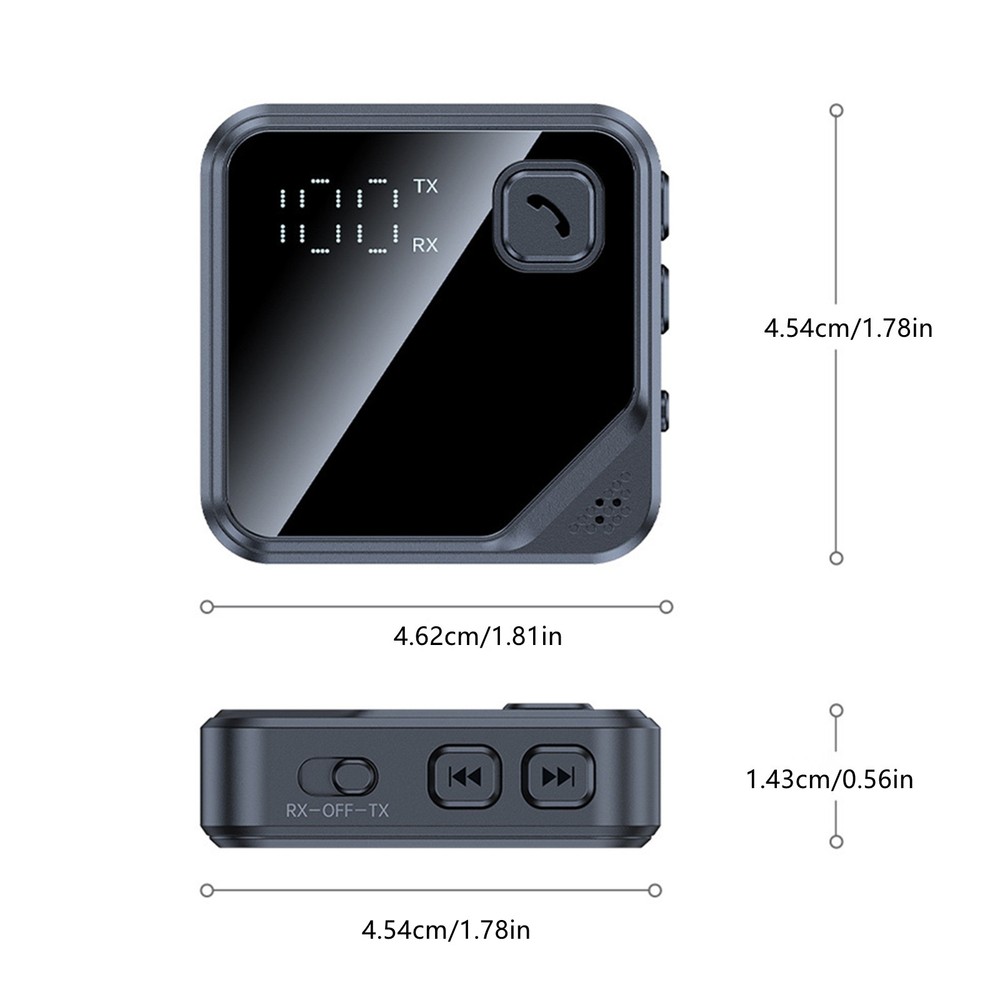 Bluetooth 5.4 Audio Transmitter Receiver for Stereo System Hands-Free Calling
