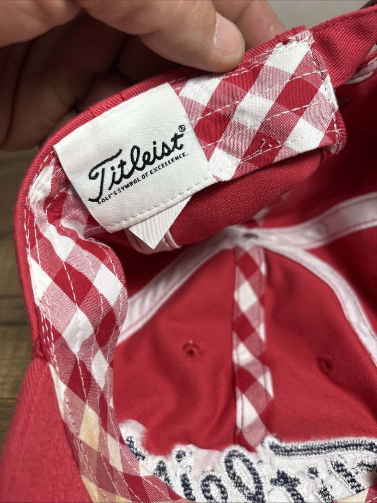 Titleist Hat 1935 Adjustable Golf Baseball Cap Red Strapback