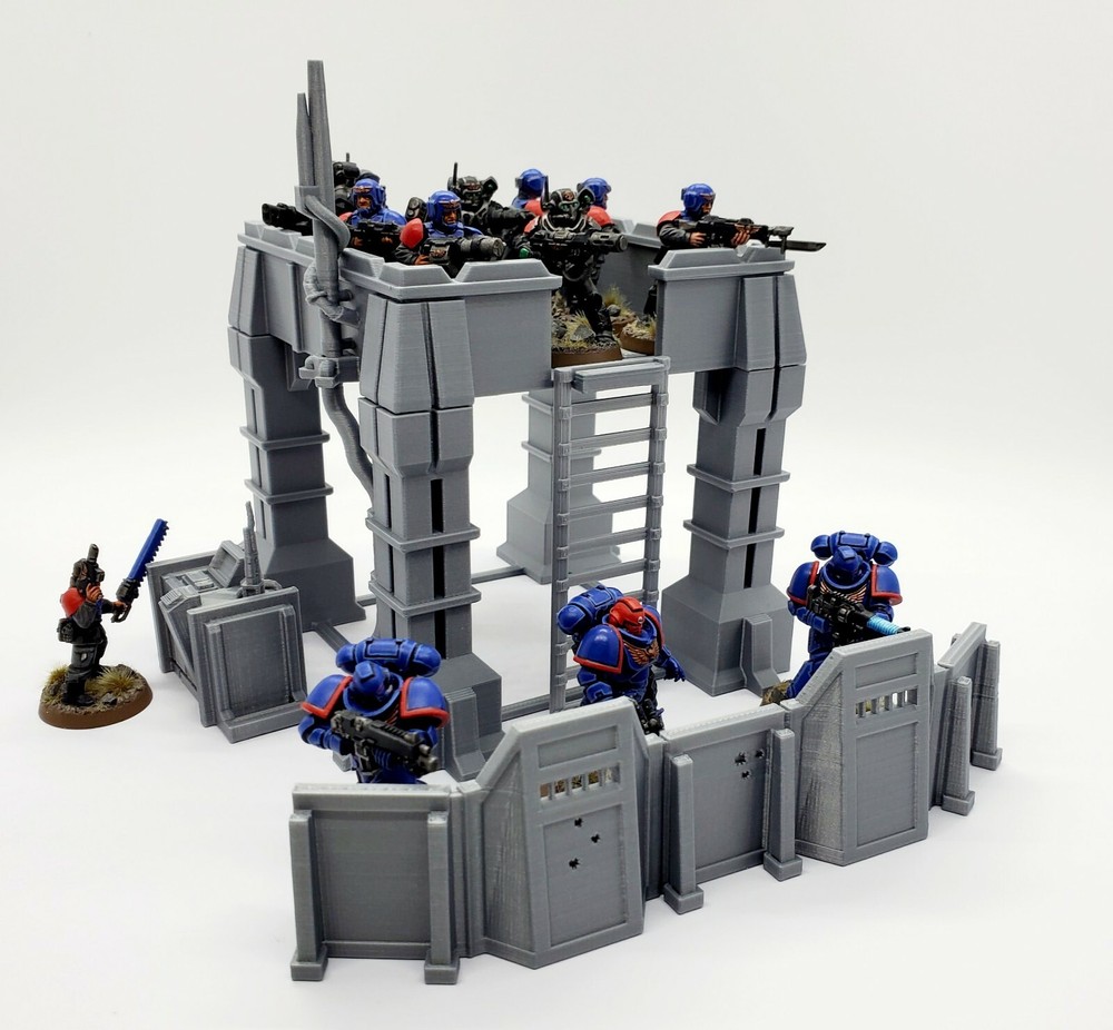 3d Printed Terrain. 3D Printed Forward Operating Base.3D Printed Wargame Scenery