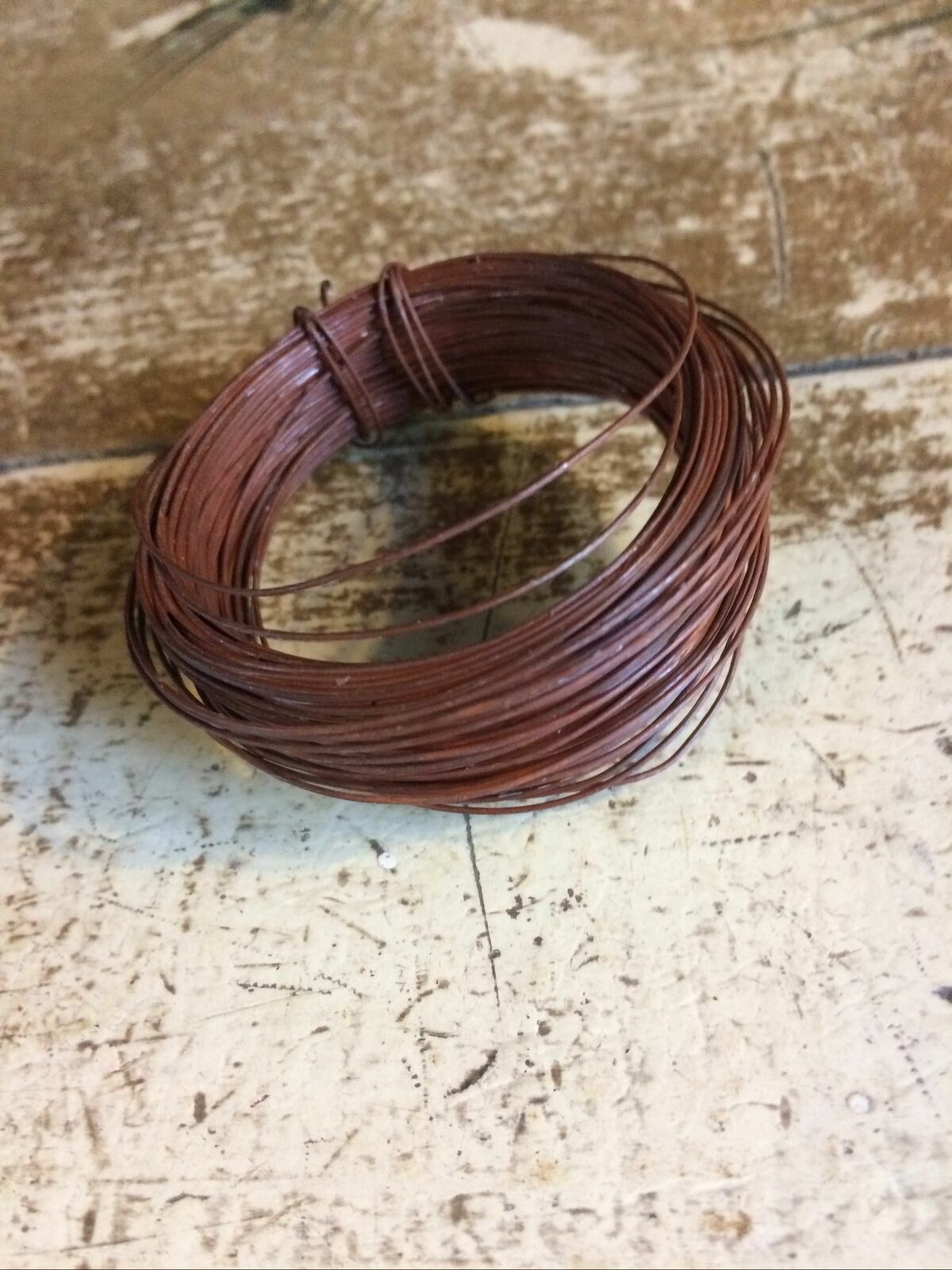 2 Rolls 24 Gauge Rust Rusty Wire Tin 100 Ft Primitive Holiday Craft Supplies