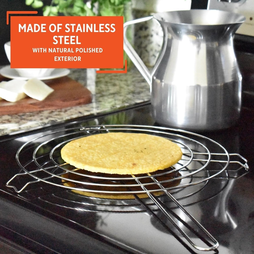 Efficient 9.5-Inch Arepa Grill – Quick Heating for Perfectly Cooked Flatbreads