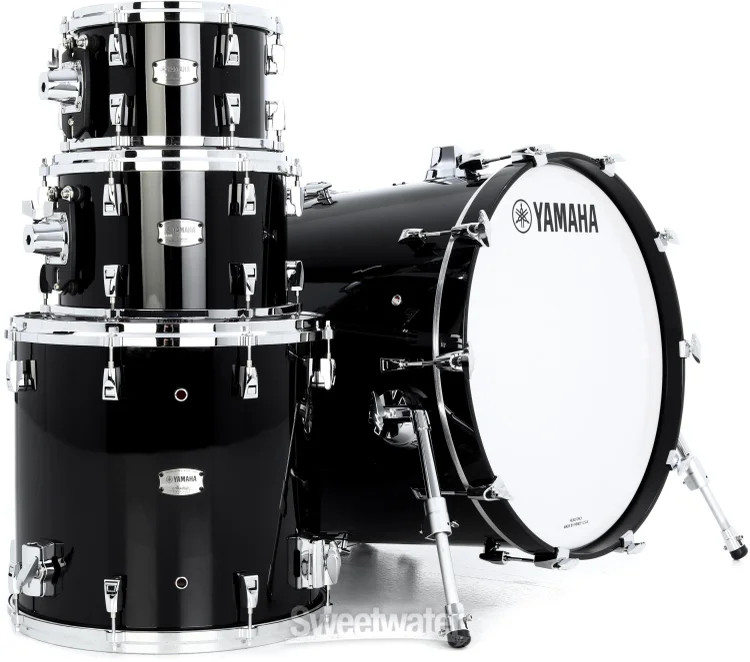 Yamaha Absolute Hybrid Maple 4-piece Shell Pack - Solid Black