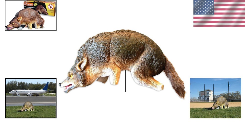 Innovative 3D Coyote Decoy: Realistic Predator Model for Safe Bird Deterrence