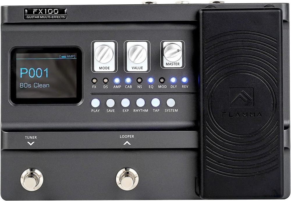 FX100 Multi-Effects Pedal for Guitar: 55 Amp Models & Live Streaming Ready