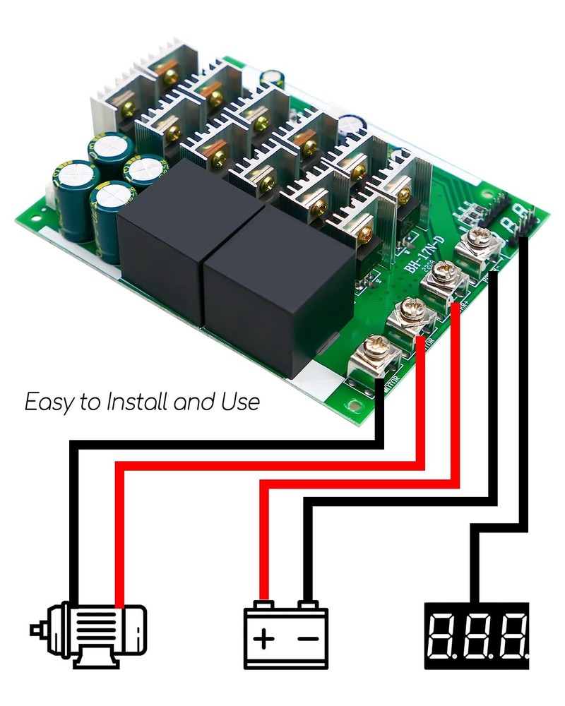 PWM DC Motor Speed Controller DC 1055V 100A Stepless Forward Reverse BK