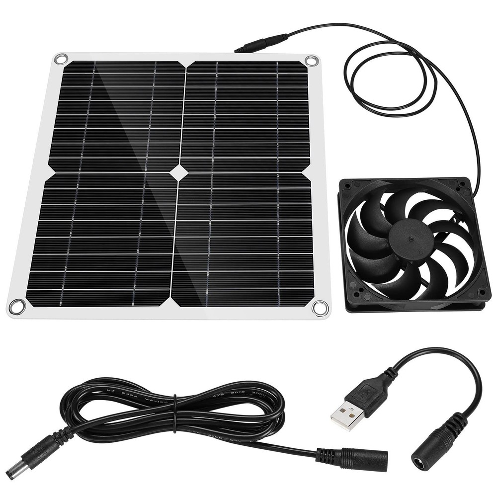 Solar Panel Fan Kit: 12W 12V Exhaust System