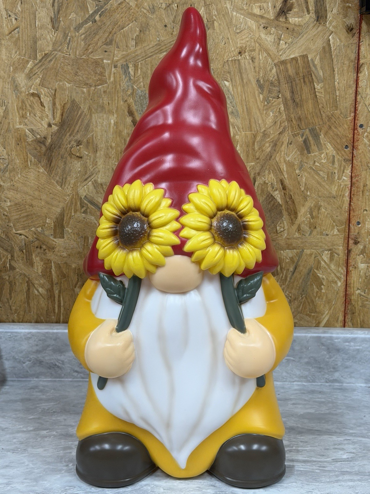 NEW Cracker Barrel 2025 Fall Autumn Harvest Blow Mold Gnome & Sunflowers 24"