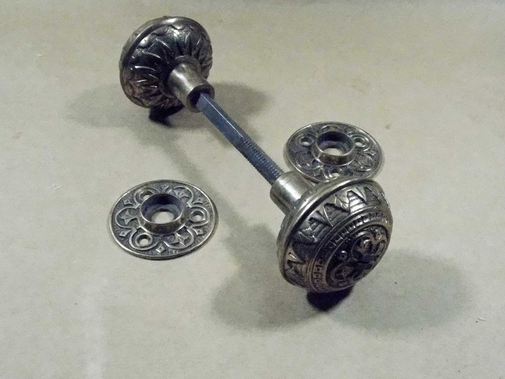 Original Victorian Decorative Bronze Doorknobs