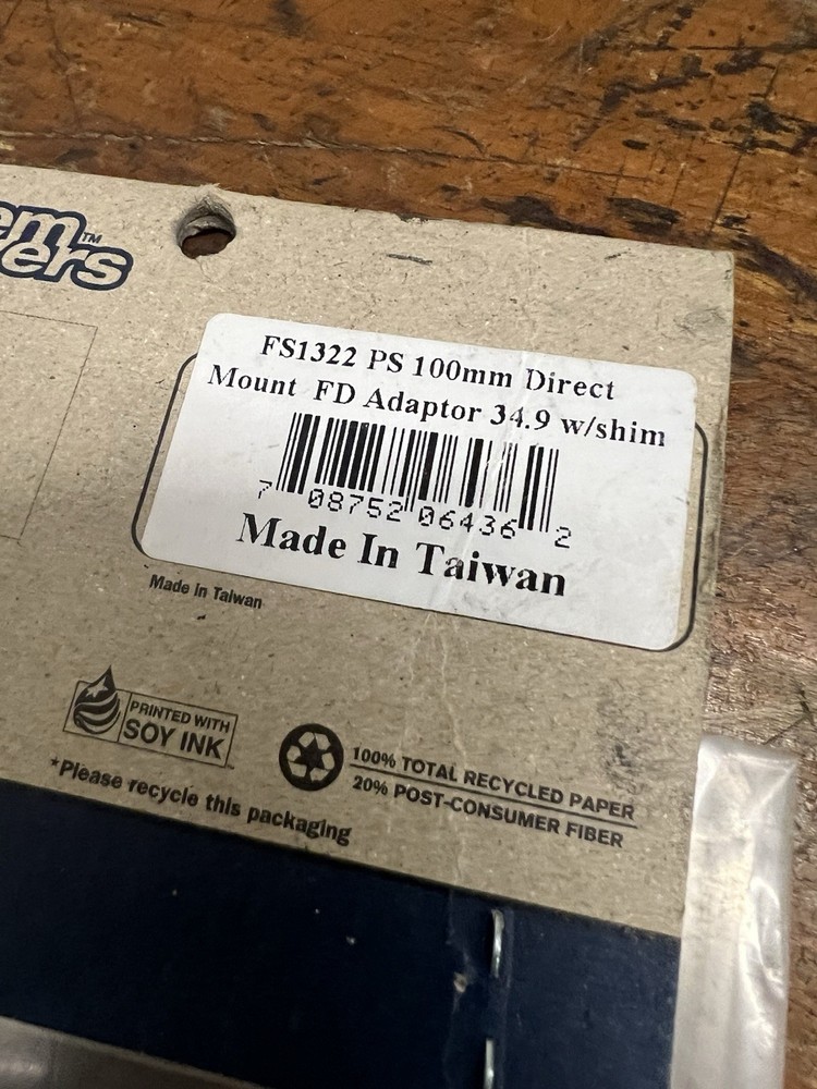 Problem Solvers Direct Mount Front Derailleur Adapter 34.9mm 100mm 38.5mm Offset