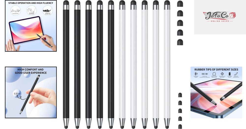 10Pcs Touchscreen Stylus Pens – Instant Use with Scratch Protection Features