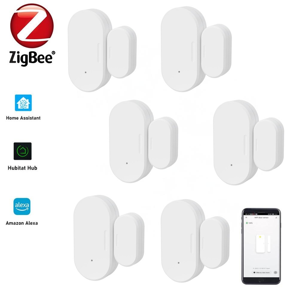 Zigbee Wireless Window Door Smart Contact Sensor For App Home Smart  Assistant