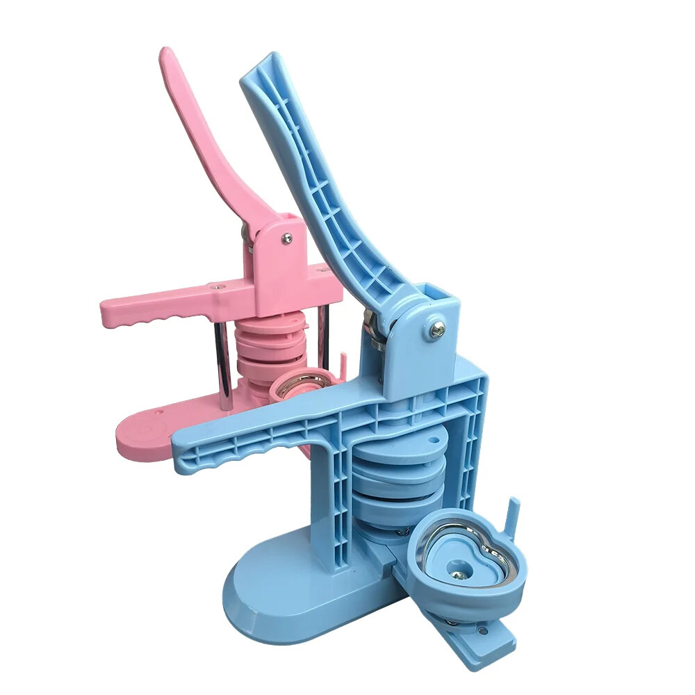 57*53mm Heart Shape Plastic Button Making Machines with 100 pcs Materials